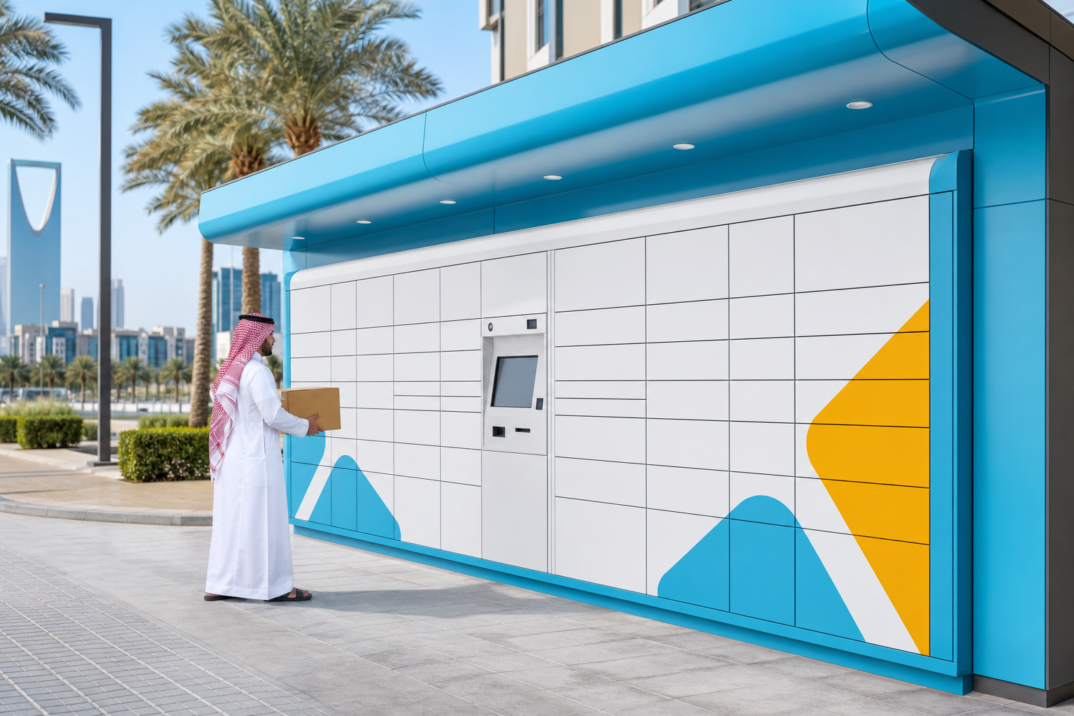 Parcel locker drop point station